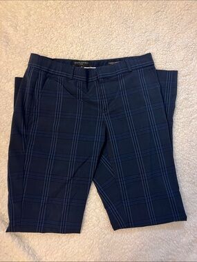 Banana Republic Navy Blue Plaid Dress Pants